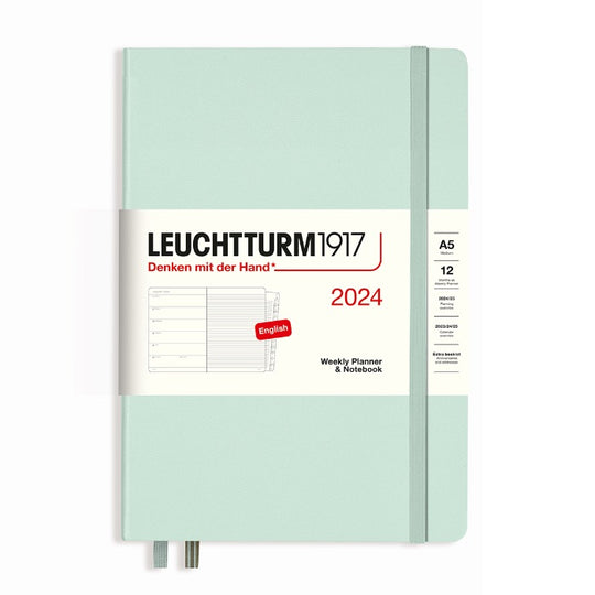 Weekly 12 Month Medium Hardcover Diaries and Notes 2024