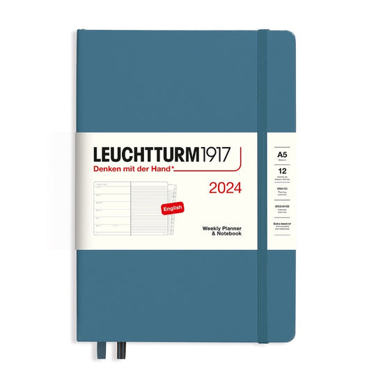 Weekly 12 Month Medium Hardcover Diaries and Notes 2024