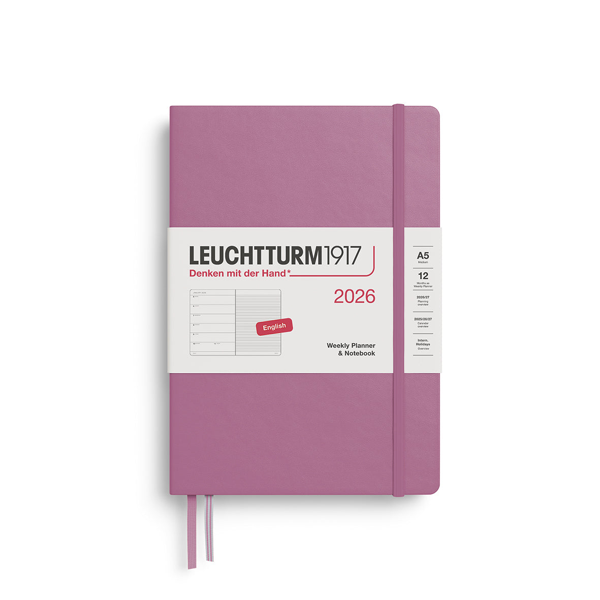 Leuchtturm1917 A5 Weekly Diary and Notes 2026