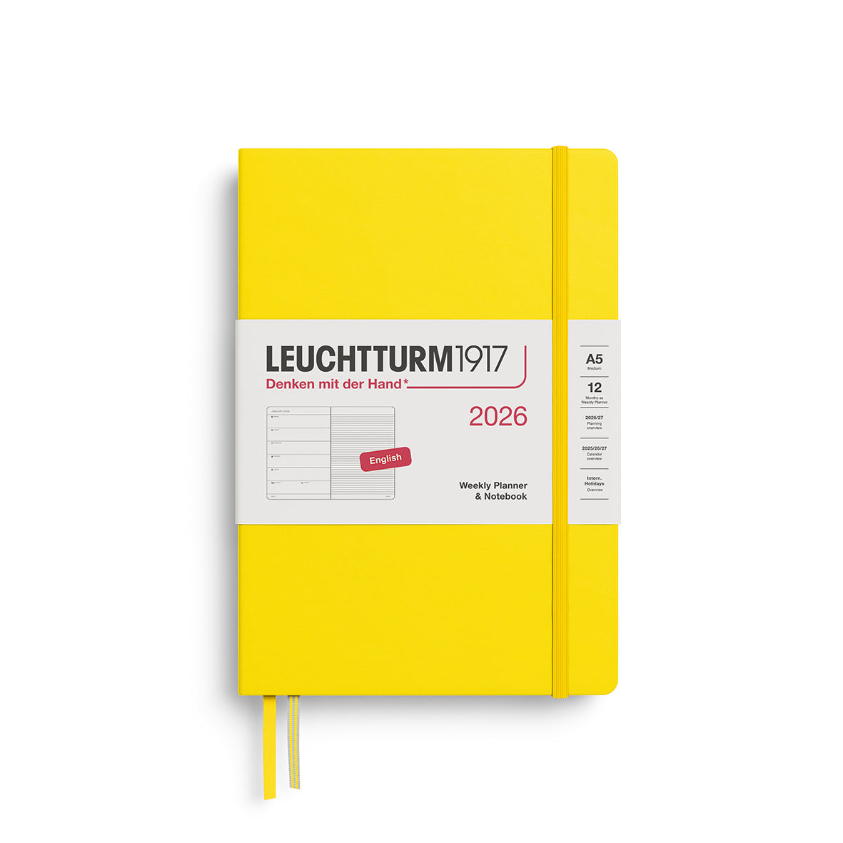 Leuchtturm1917 A5 Weekly Diary and Notes 2026