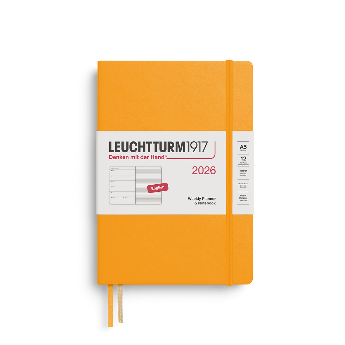 Leuchtturm1917 A5 Weekly Diary and Notes 2026