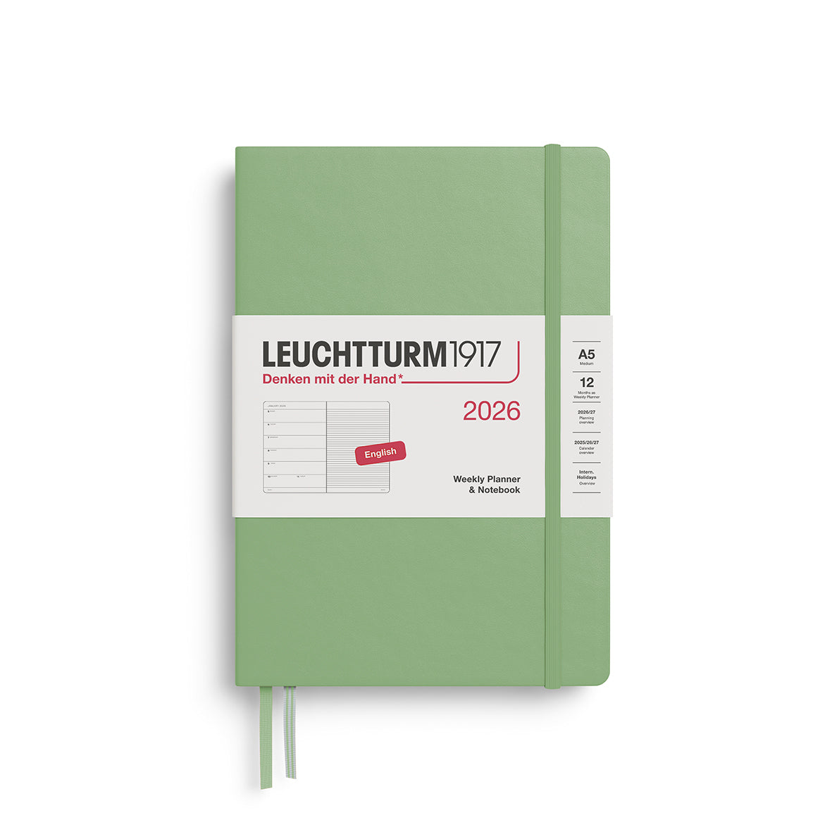 Leuchtturm1917 A5 Weekly Diary and Notes 2026