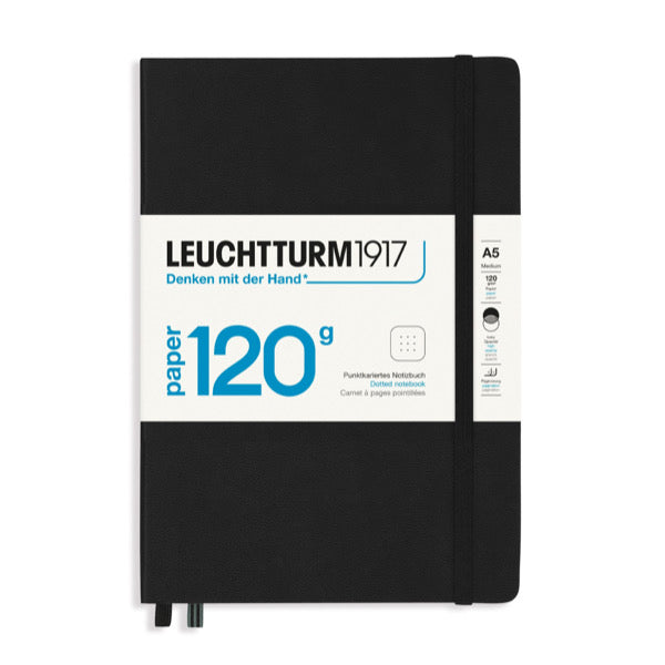 Leuchtturm1917 Medium A5 Hardcover Notebook 120g Black