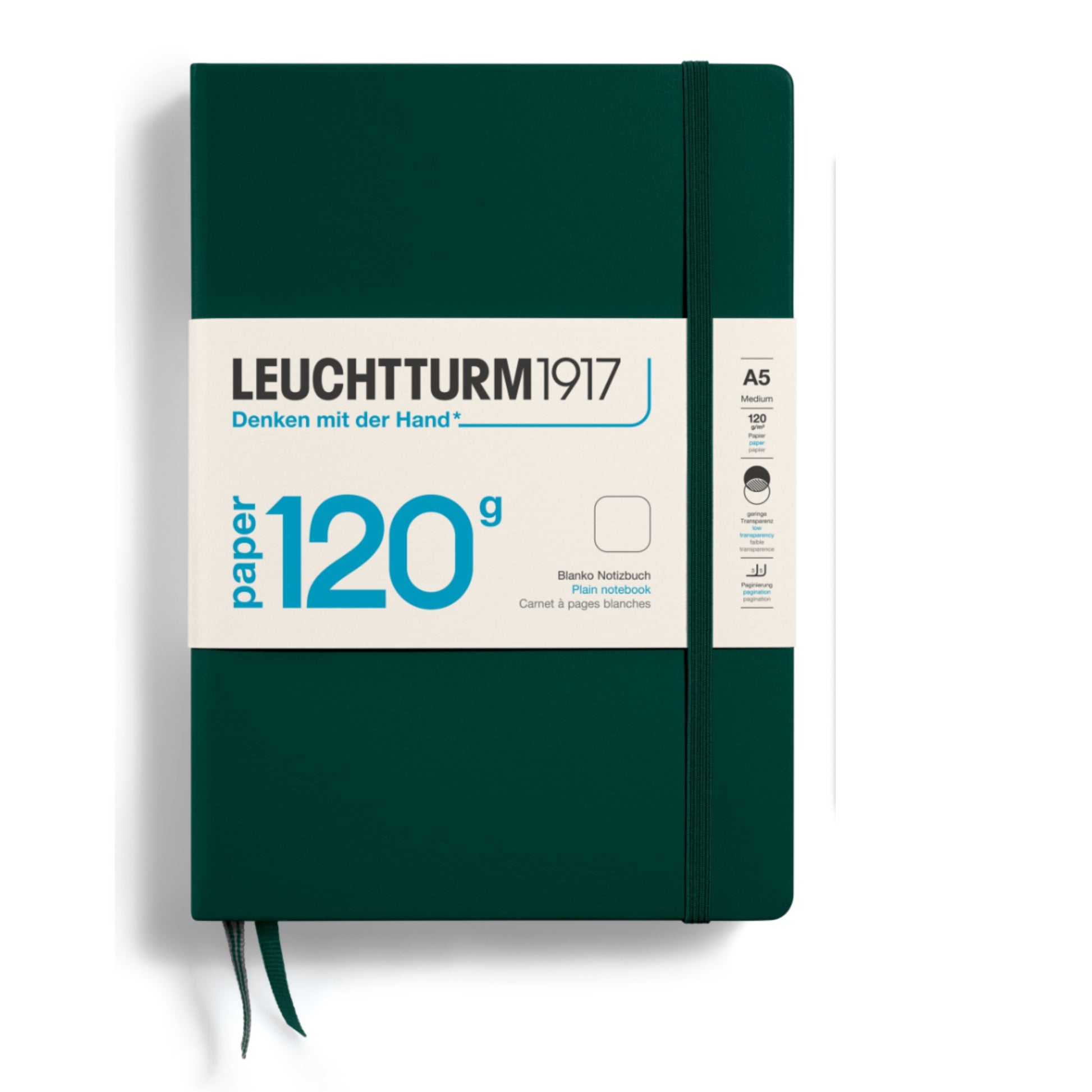 Leuchtturm1917 Medium Hardcover 120g Notebook Forest Green