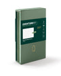 Leuchtturm1917 2027 Quarterly Daily Planner in a dark green hardcover with a dark green paper band around the middle, displayed on a clean white background.