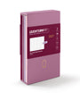 Leuchtturm1917 2027 Quarterly Daily Planner in a dusty purple color, featuring a dark red band with white text and a gold 'Q' logo on the front cover, set against a plain white background.