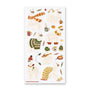 Sheet of stickers featuring cartoon llamas and winter items on a white background