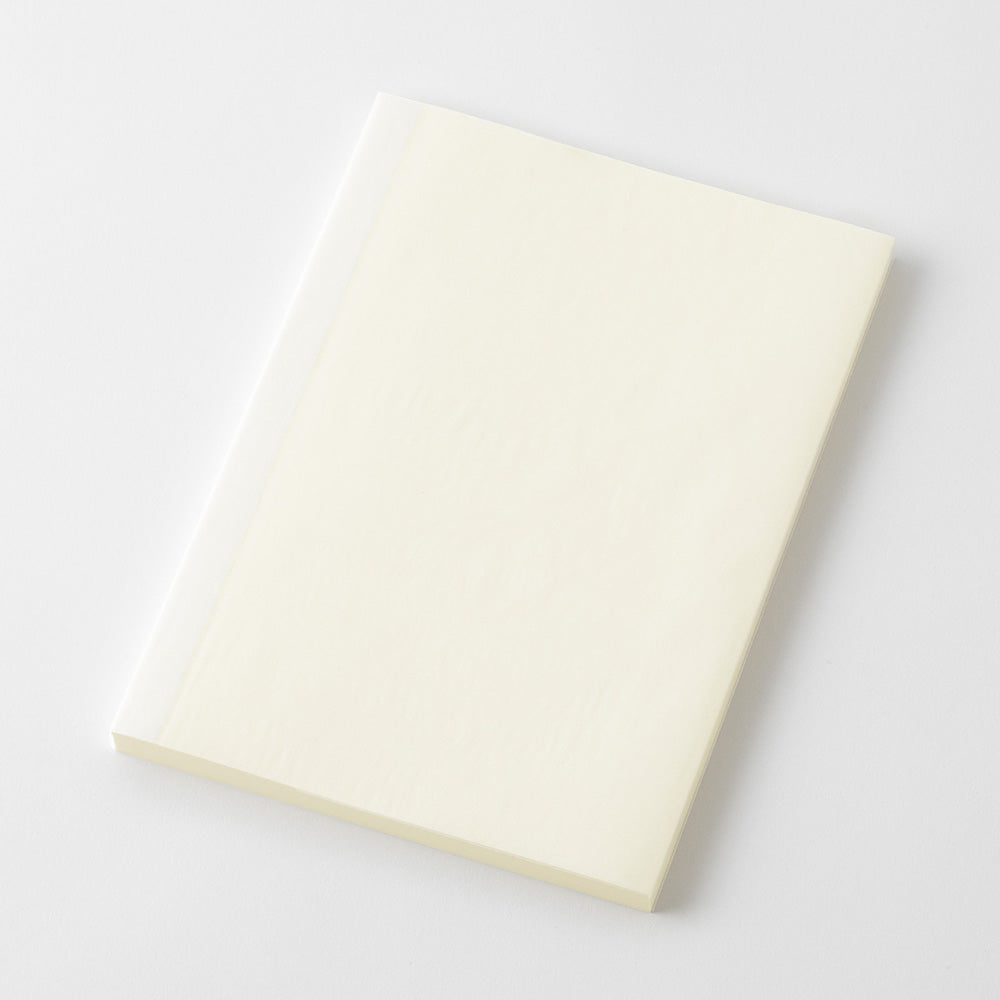 Beige square notebook on a white background