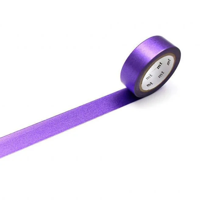 Metallic Purple washi tape on a white background
