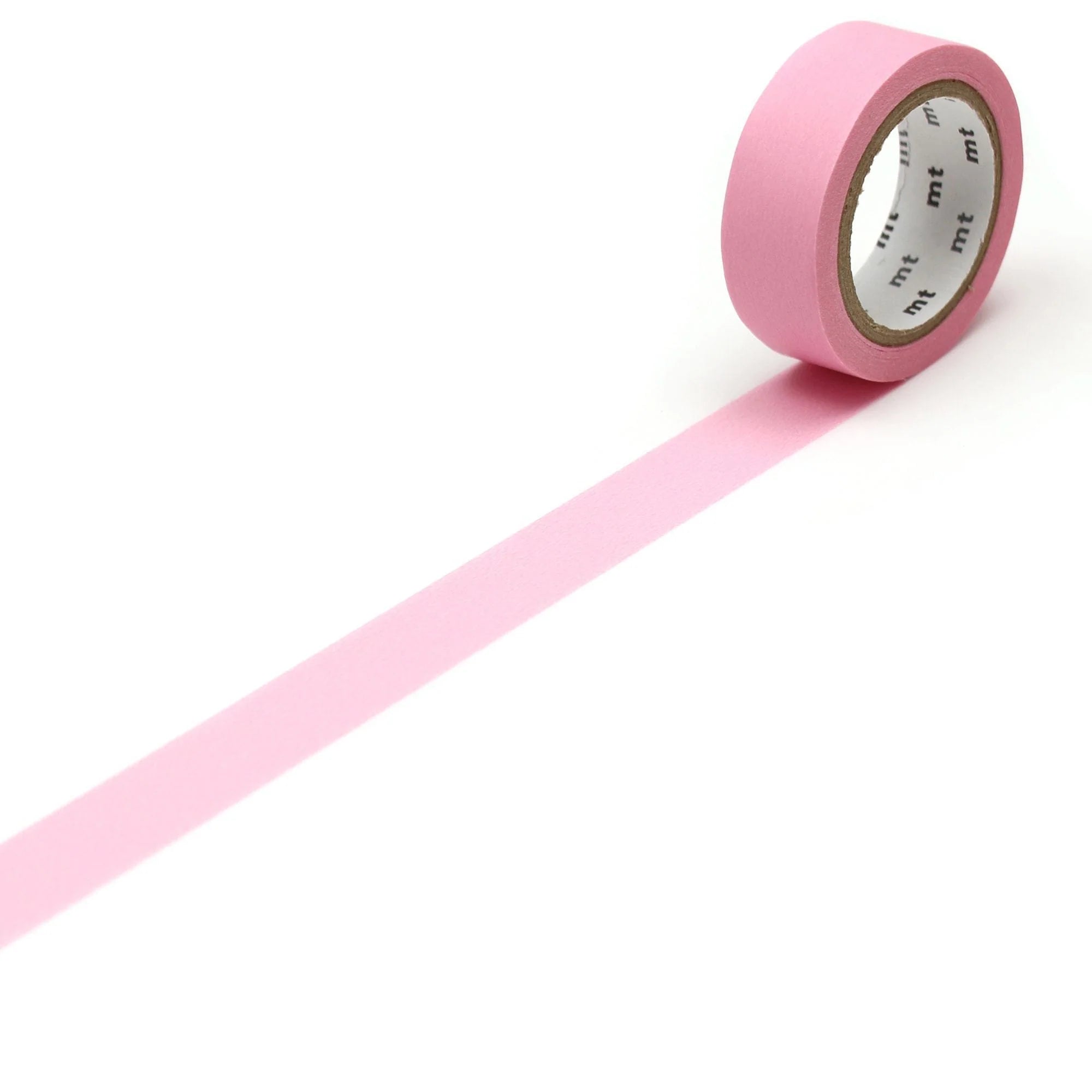 Rose Pink washi tape with a visible brand label on a white background