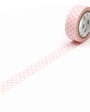 Strawberry Pink polka dot washi tape with visible brand name on a white background