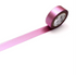 High Brightness Metallic Pink tape with a strip of adhesive on a white background