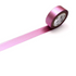 High Brightness Metallic Pink tape with a strip of adhesive on a white background