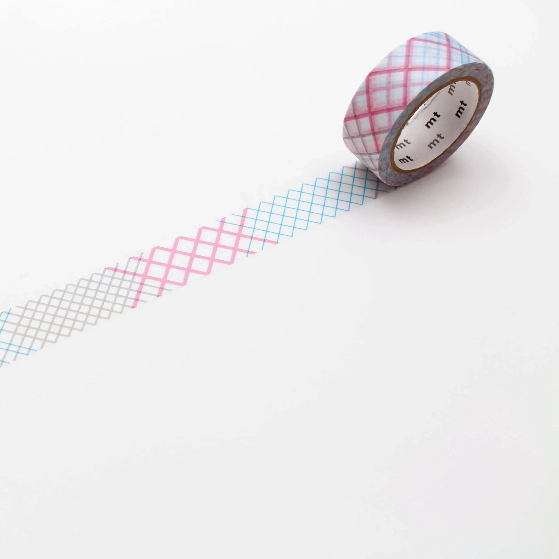 Roll of decorative tape with a pattern on a white background