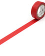 Red tape roll on a white background