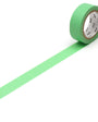 Wakamidori Green masking tape with a white label on a white background