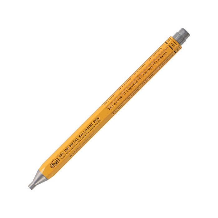 Mark's Tokyo Edge Metal Days Gel Ballpoint Pen - Yellow