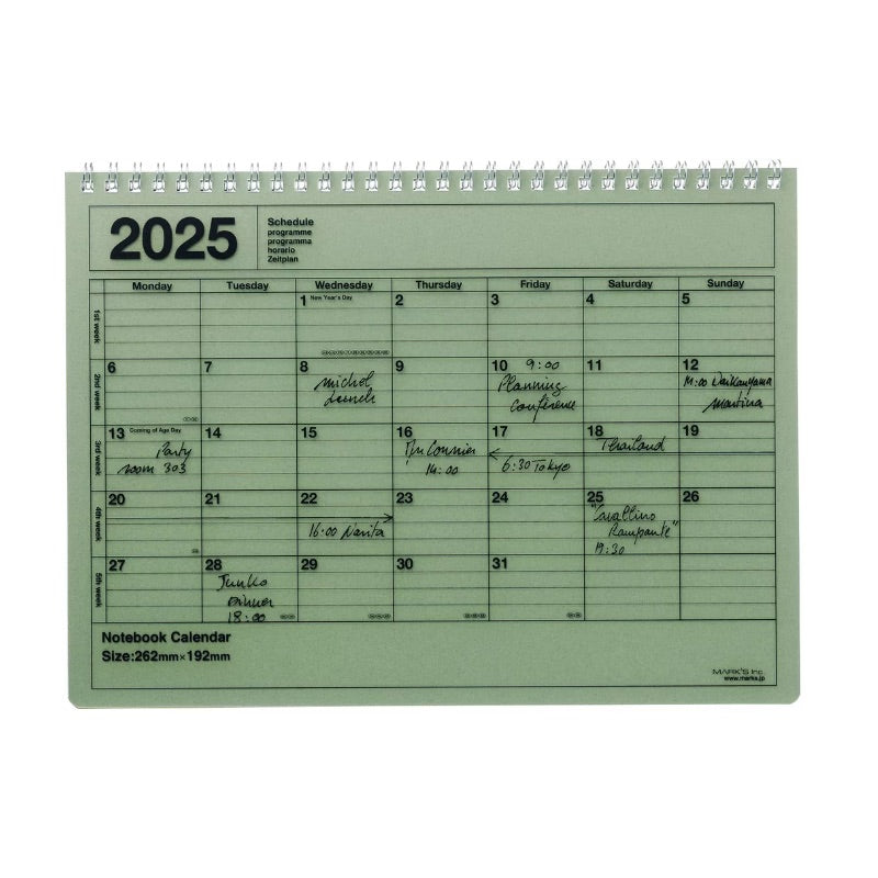 Marks Inc Medium Calendar 2025 Khaki