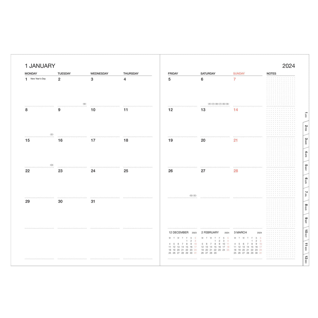 Mark's Inc Mountain A5 Wallet Diary 2024