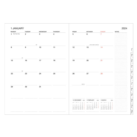 Mark's Inc Mountain A5 Wallet Diary 2024