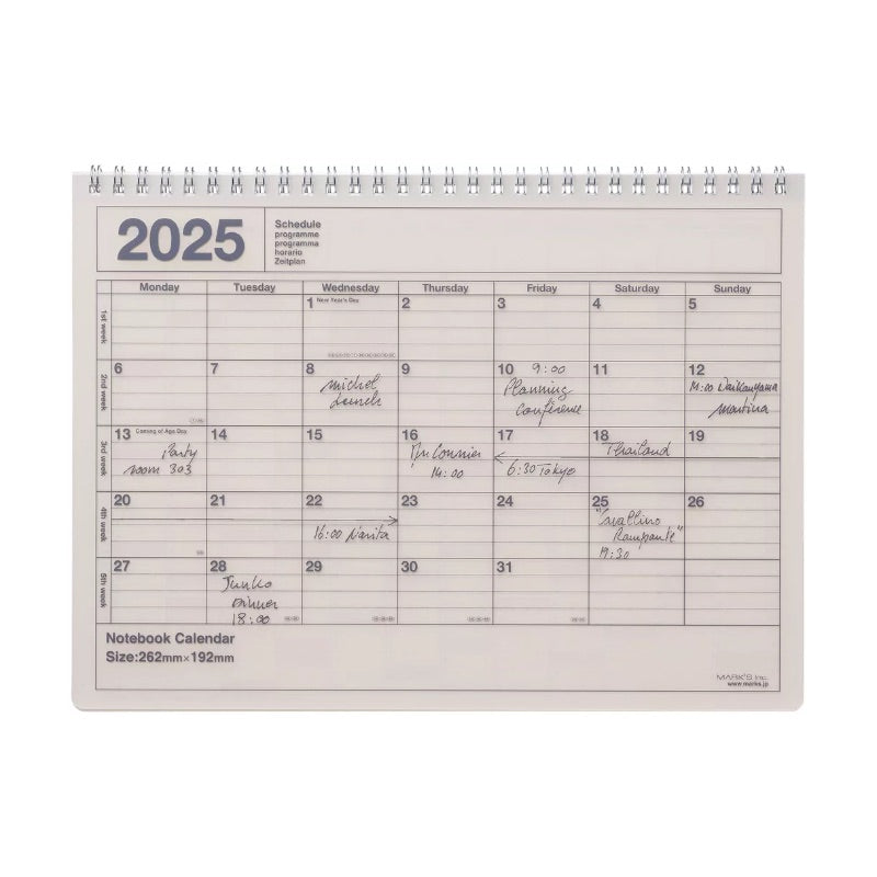 Marks Inc Medium Calendar 2025 Ivory