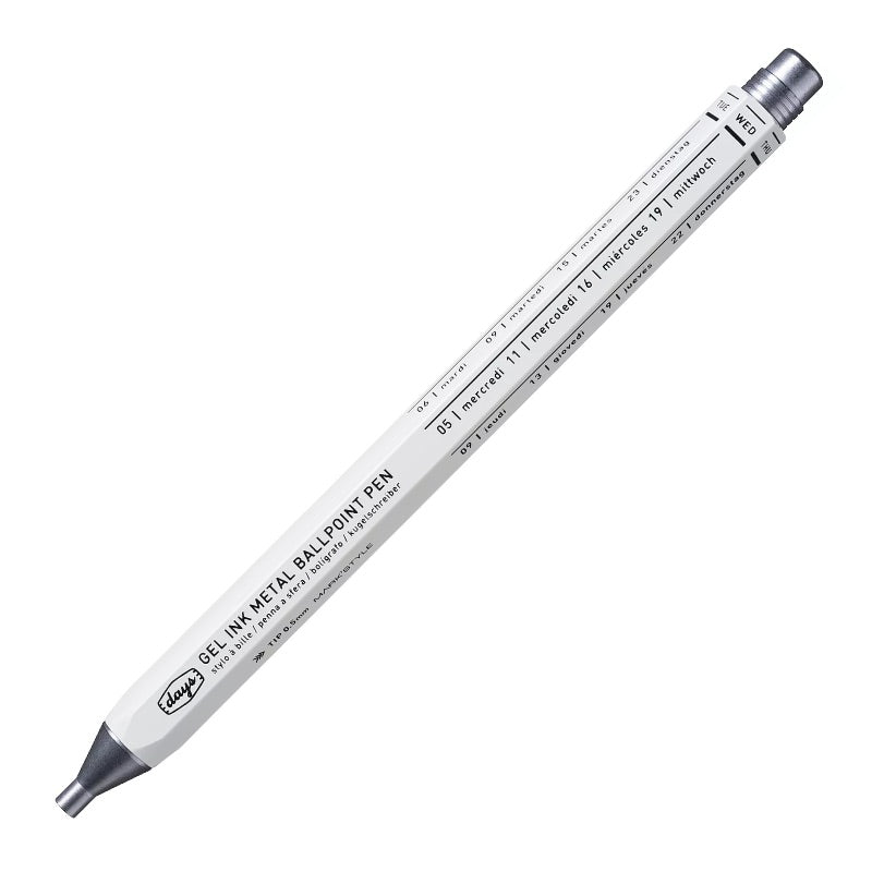 Marks Tokyo Edge Metal Days Gel Pen White