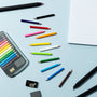 Minitua 12 Coloured Pencil comes with Minitua Sharpener & Eraser