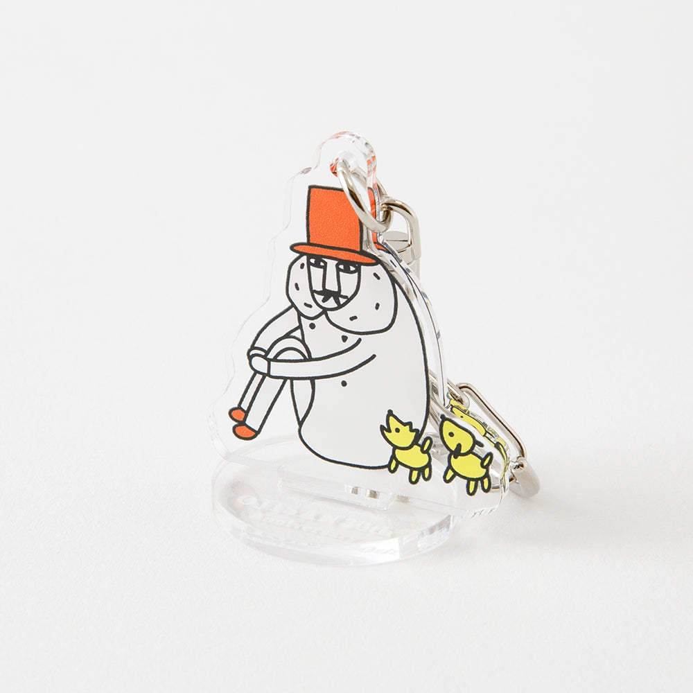 Ojisan 30th Anniversary Acrylic keychain  Sit Cross-Legged 2