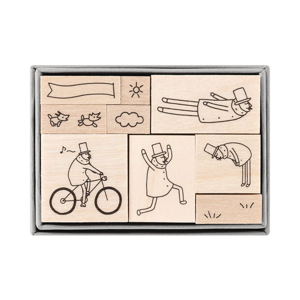 Ojisan 30th Anniversary Wooden Stamp set  B 1