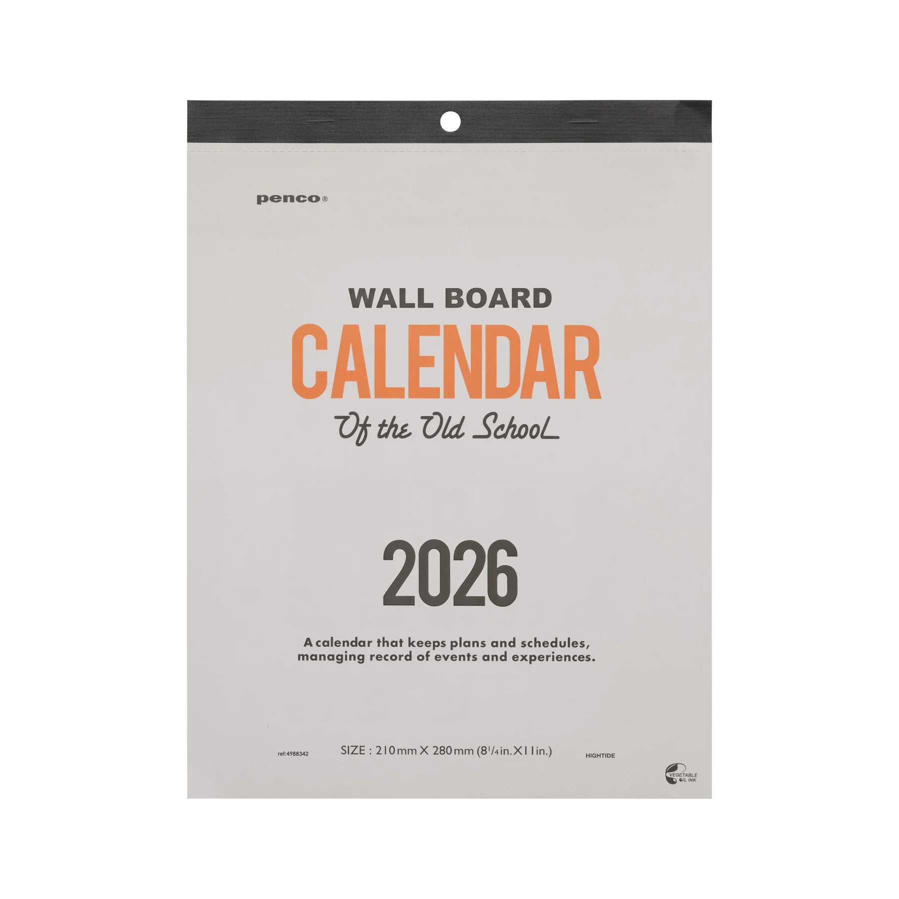Penco wall board calendar for 2026 on a white background