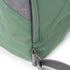 close up of frost coloured backpack on a white background