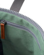 interior of frost coloured backpack on a white background