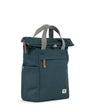 dark grey coloured backpack on a white background
