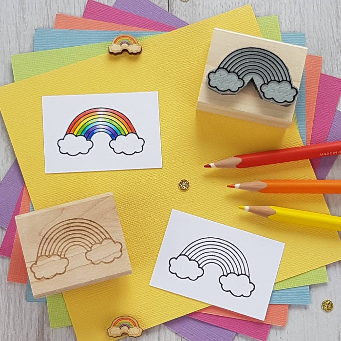 Rainbow Rubber Stamp