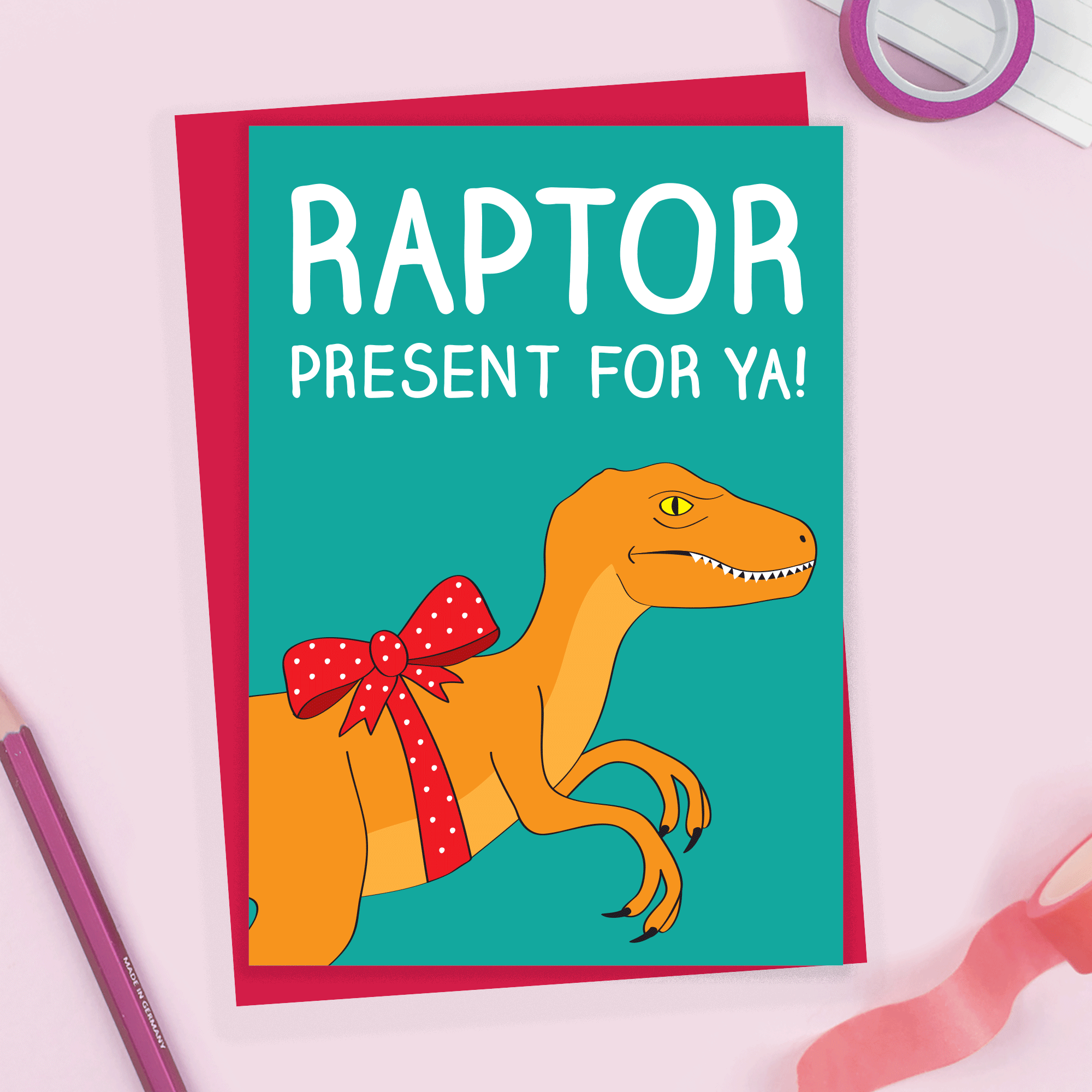 Raptor Present For Ya Card