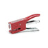 Red stapler on a white background