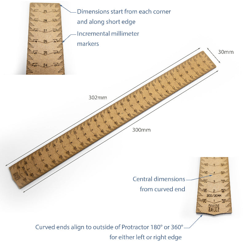 300mm Rule with specifications 