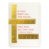 Rules Greeting Card