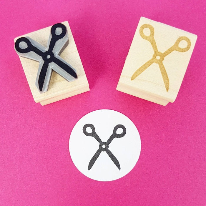 Scissors Mini Rubber Stamp