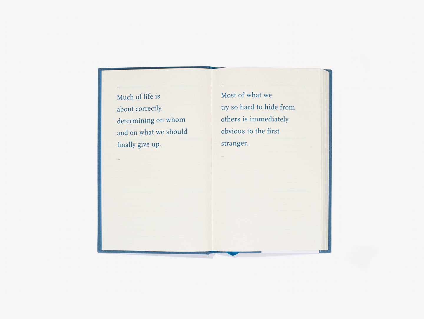 Open book with text on a white background