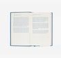Open book with text on a white background