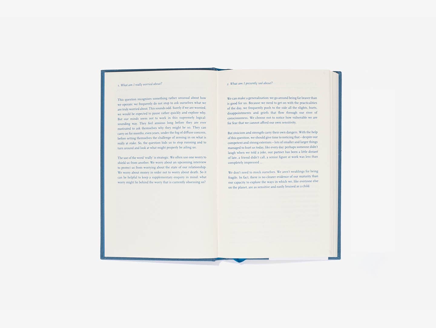 Open book with text on a white background
