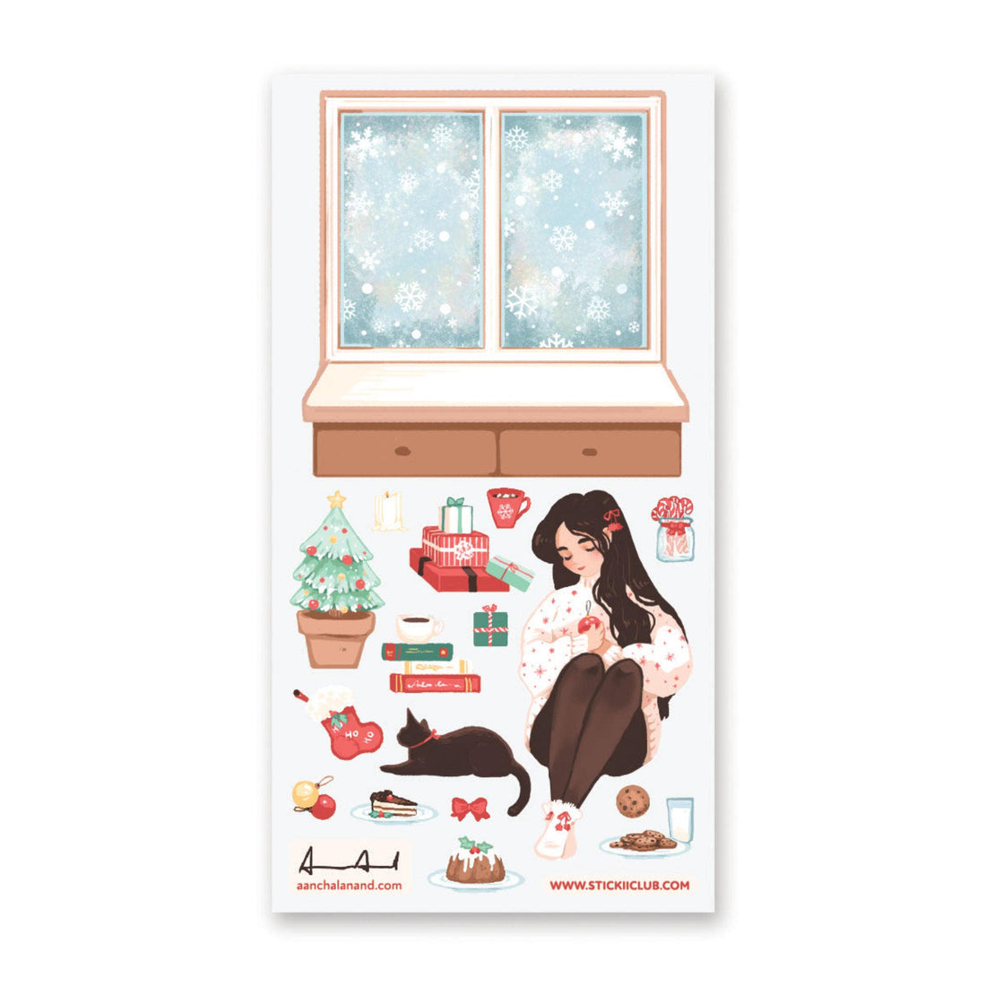Snowy Window Scene Sticker Sheet – All Things Analogue