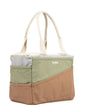 Multicolored tote bag with 'Scout' branding on a white background
