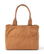 Brown tote bag on a white background