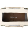 Pet carrier with 'YOU DO YOU' branding on a white background
