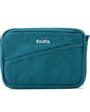 Teal pouch with 'Socila' branding on a white background