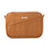 Brown pouch with 'Soolia' branding on a white background