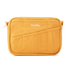 Yellow crossbody bag with 'Soolia' branding on a white background