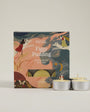 St Eval Figgy Pudding candle set with decorative box on a light background